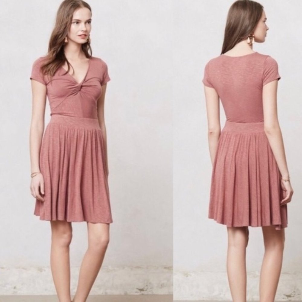 Anthropologie Rose Muave Dolan Knitted taya dress